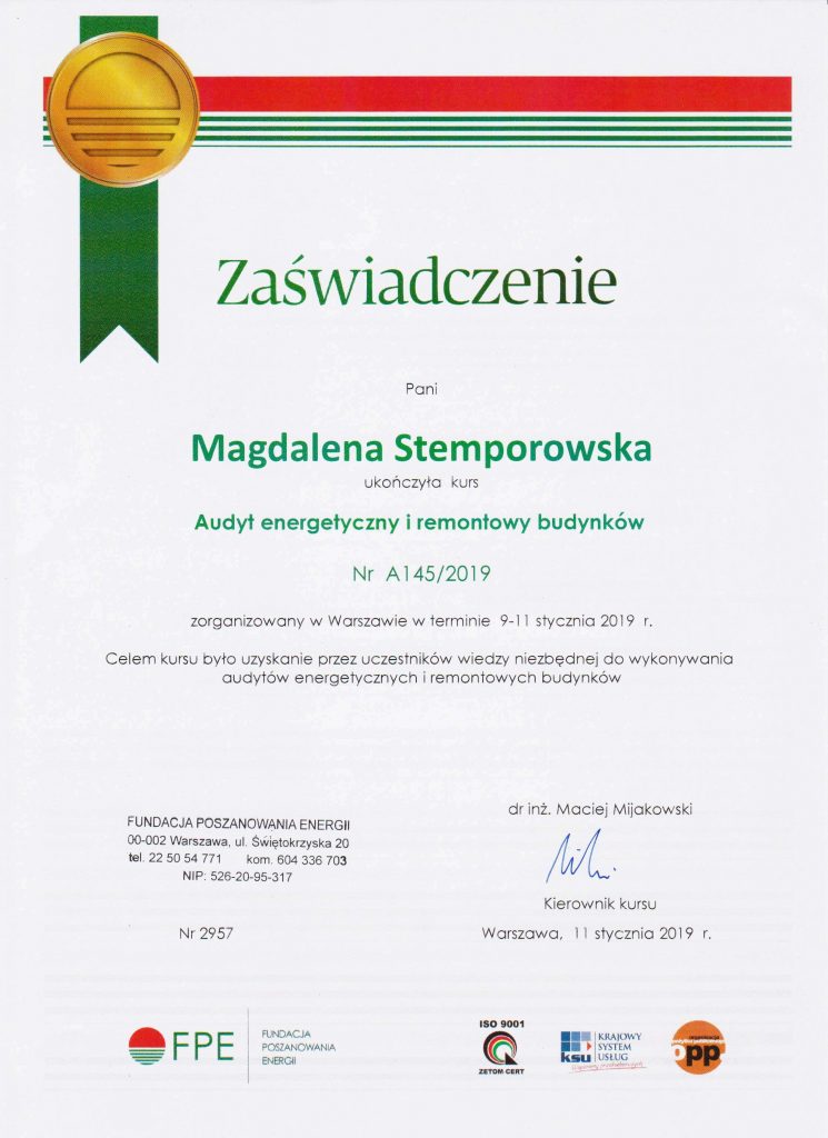 Certyfikat | TERM-OS.pl